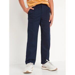 Old Navy Boys Navy Blue Straight Pants Sz 12 Built-In Flex Uniform School Chinos